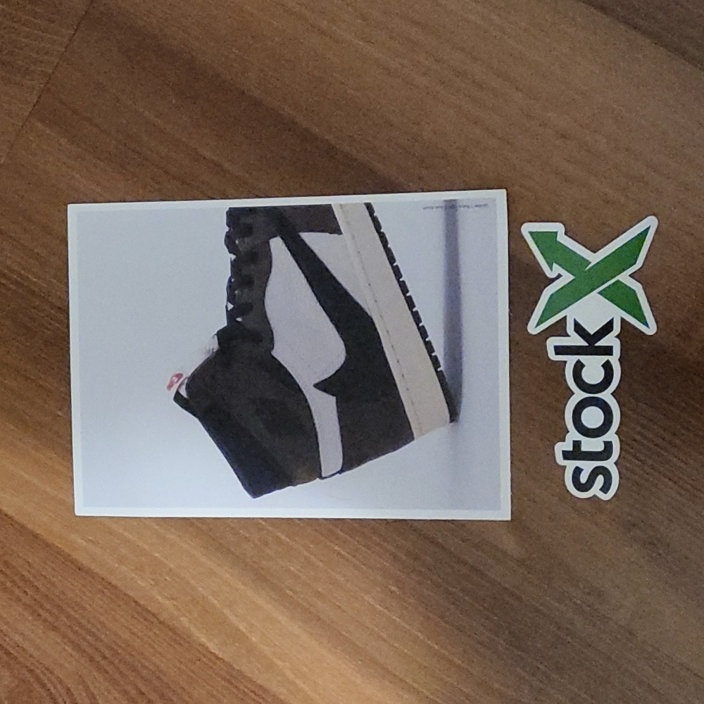Stock x sticker and card